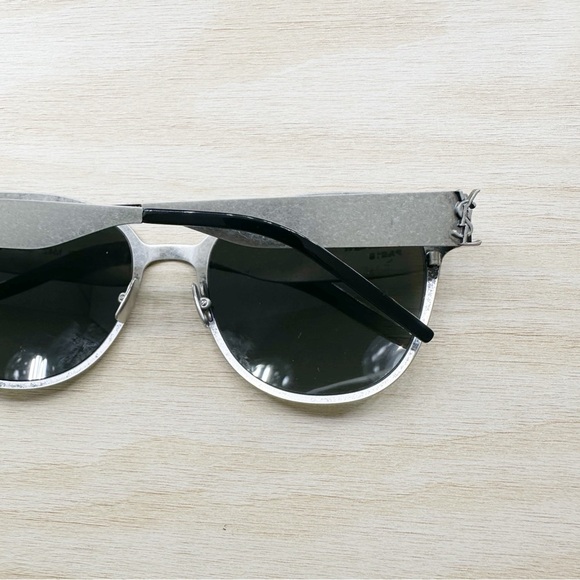 New YSL Saint Laurent Authentic Silver Metal Sunglasses main image 5